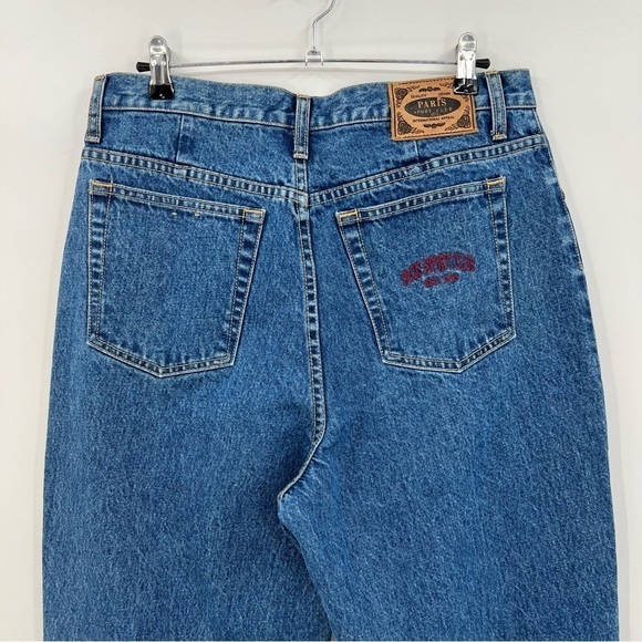 Paris Sport Club Vintage 80 90’s 100% Cotton High Rise Mom Tapered Leg Size 14 - Picture 10 of 10